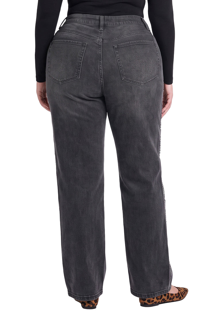 Plus Hailey Wide Leg Jeans with Rhinestones