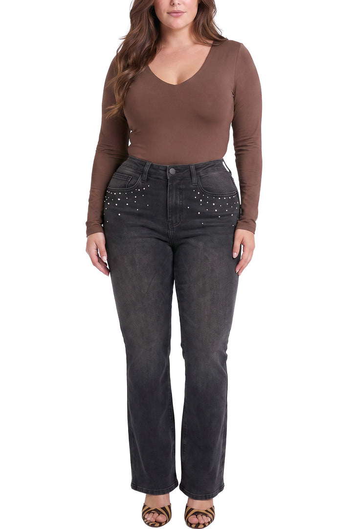 Plus Mia Studded Bootcut Jeans