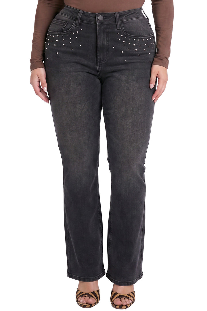 Plus Mia Studded Bootcut Jeans