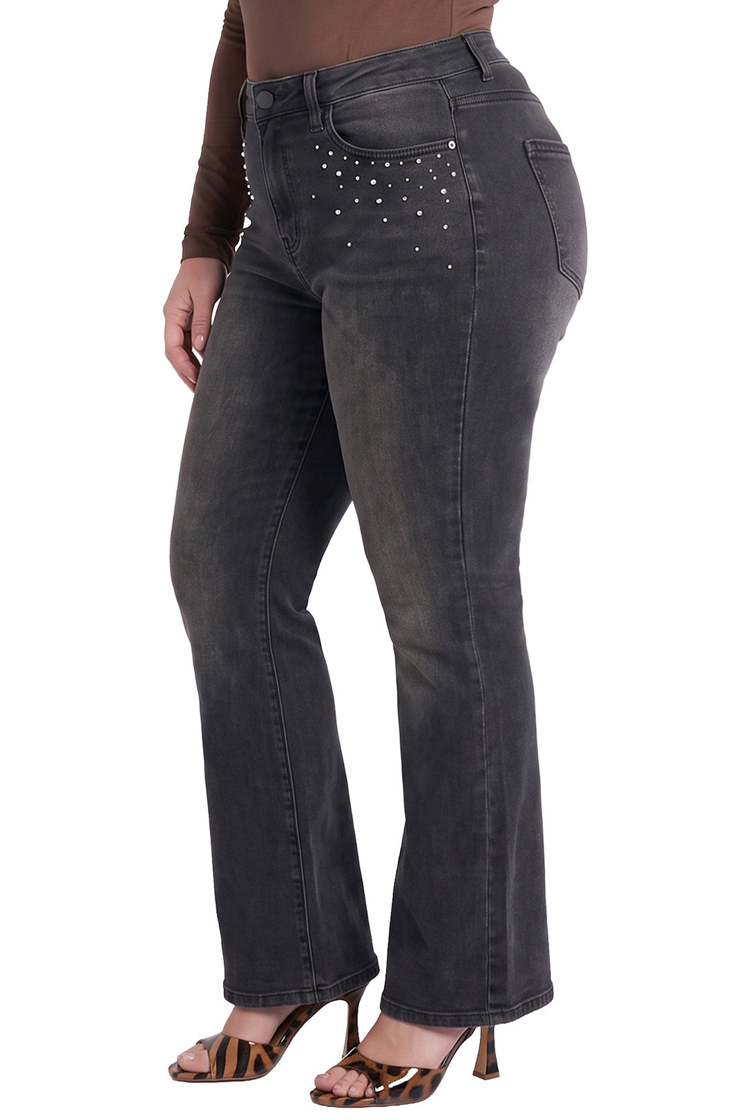 Plus Mia Studded Bootcut Jeans