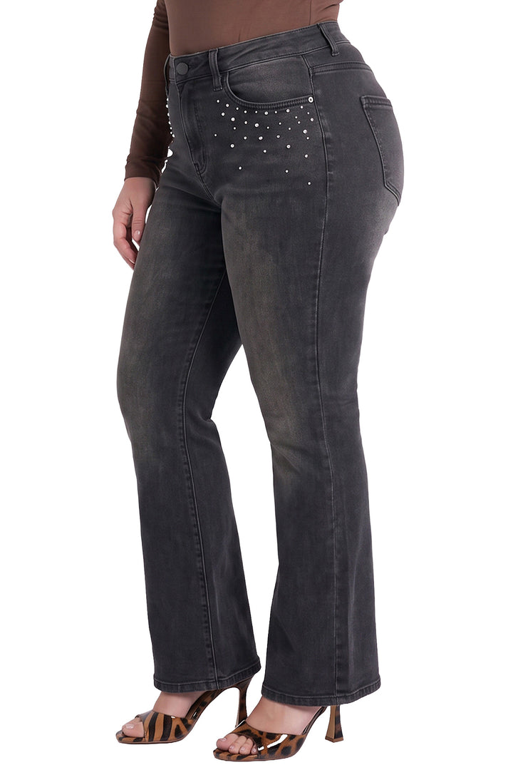 Plus Mia Studded Bootcut Jeans