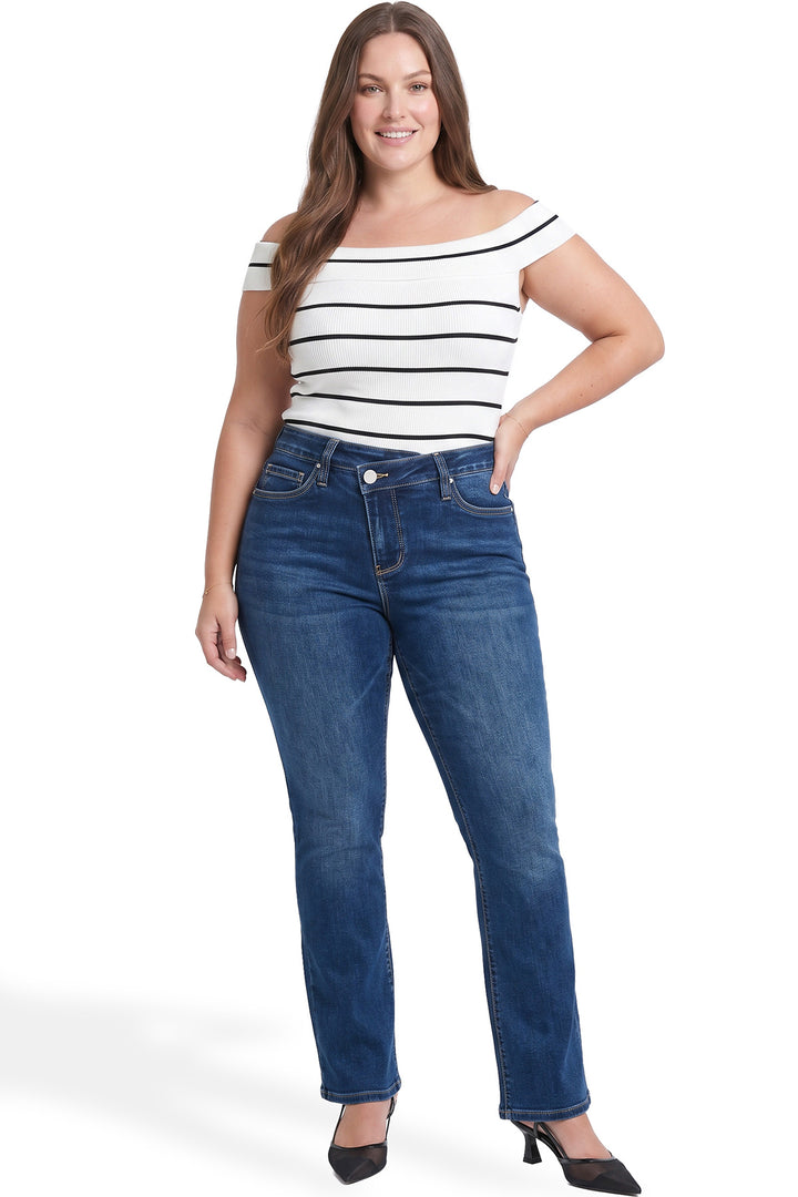 Plus Mia High Rise Crossover Bootcut Jeans