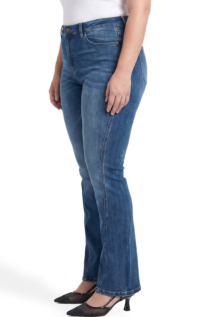 Plus Daisy High Rise Slim Angled Flare Jeans