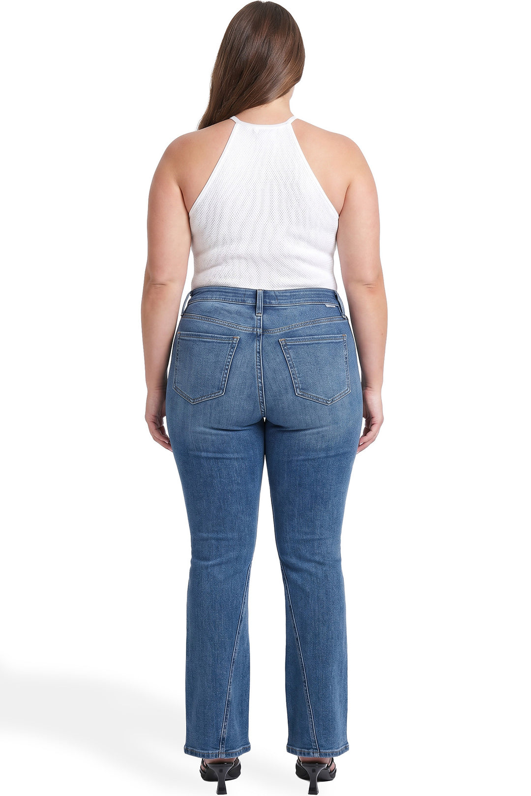 Plus Daisy High Rise Slim Angled Flare Jeans