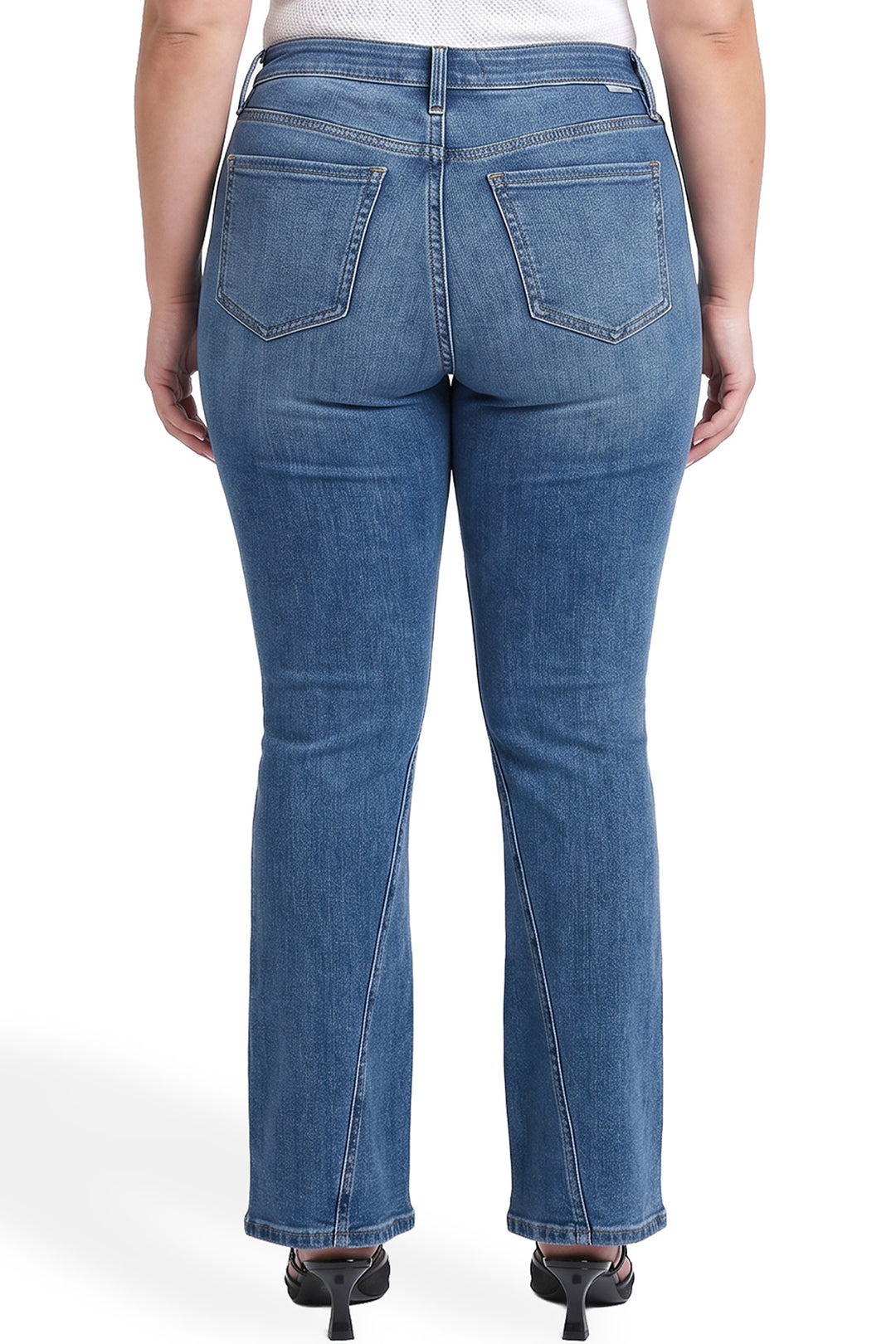 Plus Daisy High Rise Slim Angled Flare Jeans