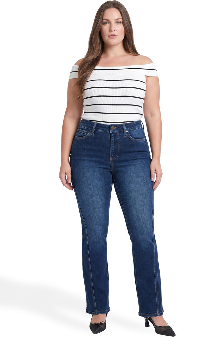 Plus Daisy High Rise Slim Angled Flare Jeans