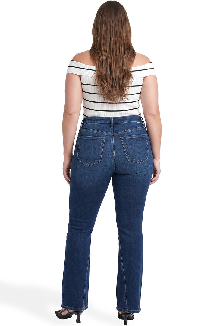 Plus Daisy High Rise Slim Angled Flare Jeans
