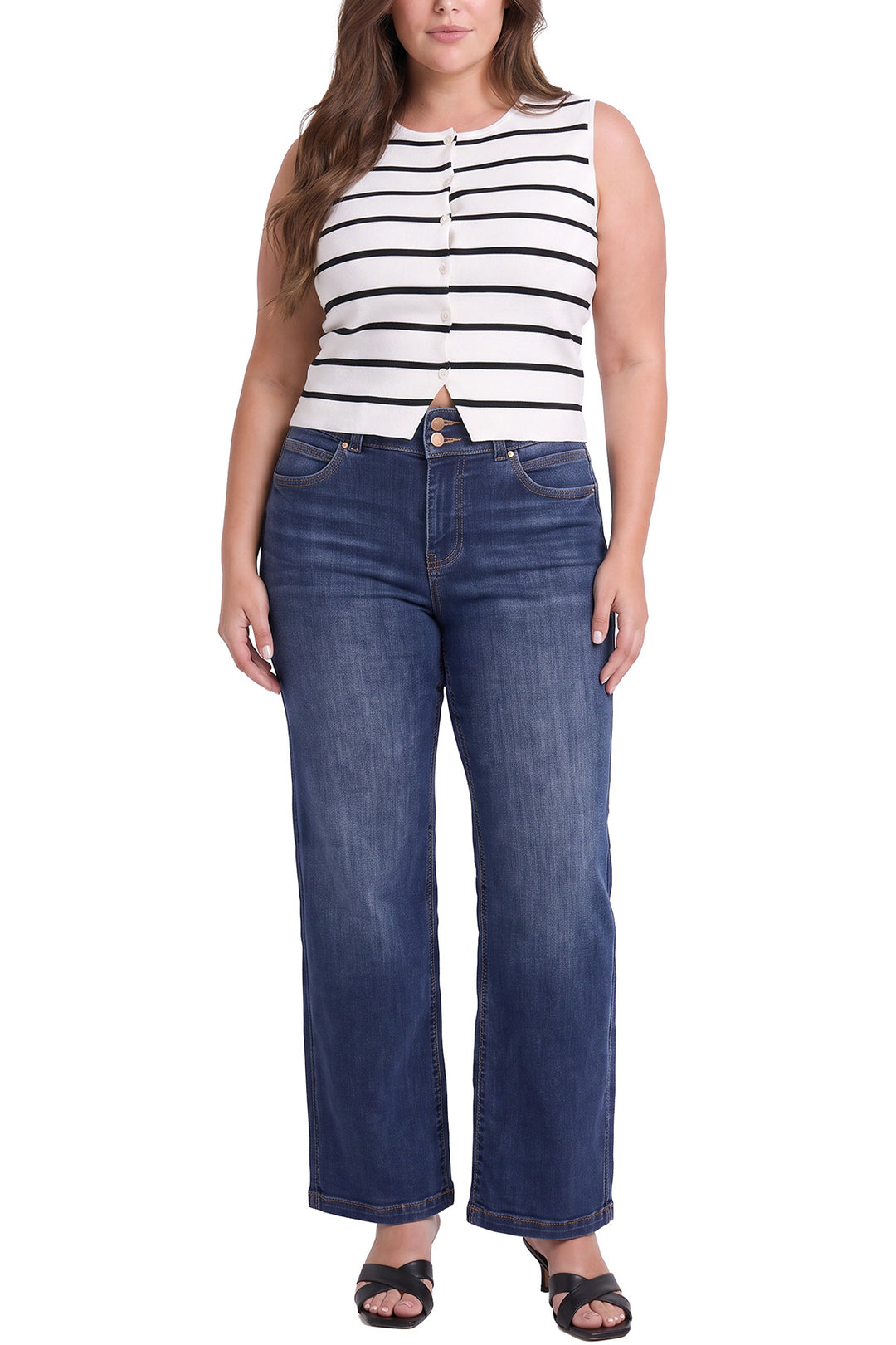 Plus Hailey Western Diva Wide Leg Jeans