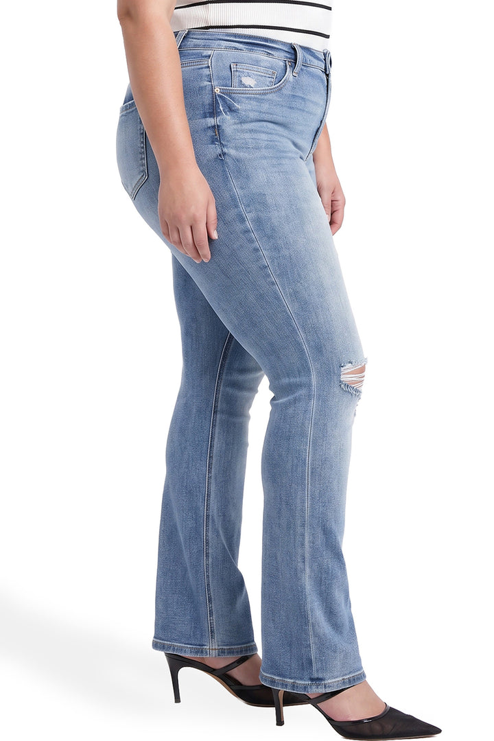 Plus Mia High Rise Bootcut Distressed Jeans