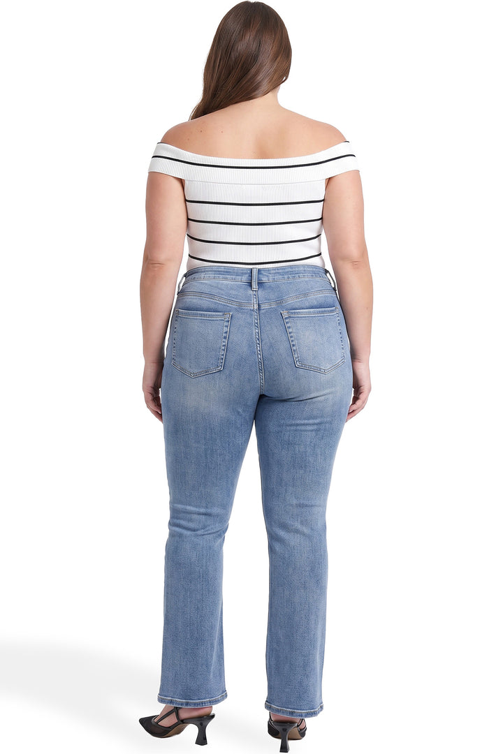 Plus Mia High Rise Bootcut Distressed Jeans