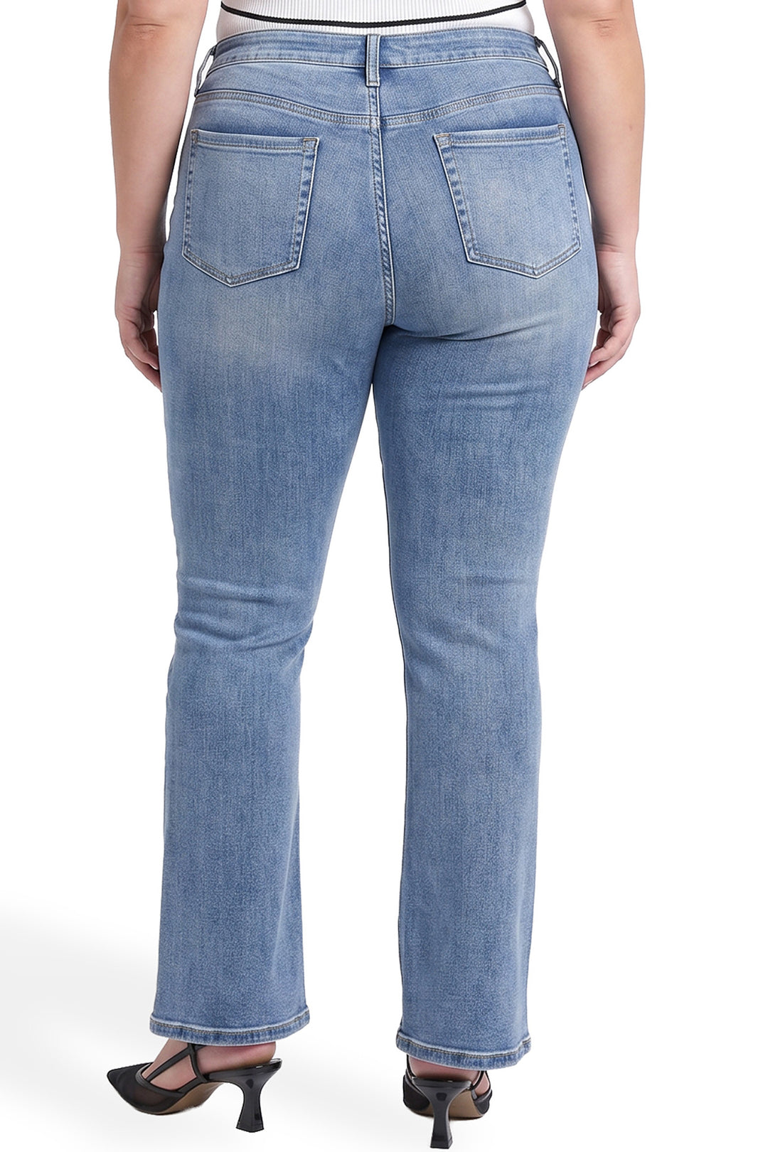Plus Mia High Rise Bootcut Distressed Jeans