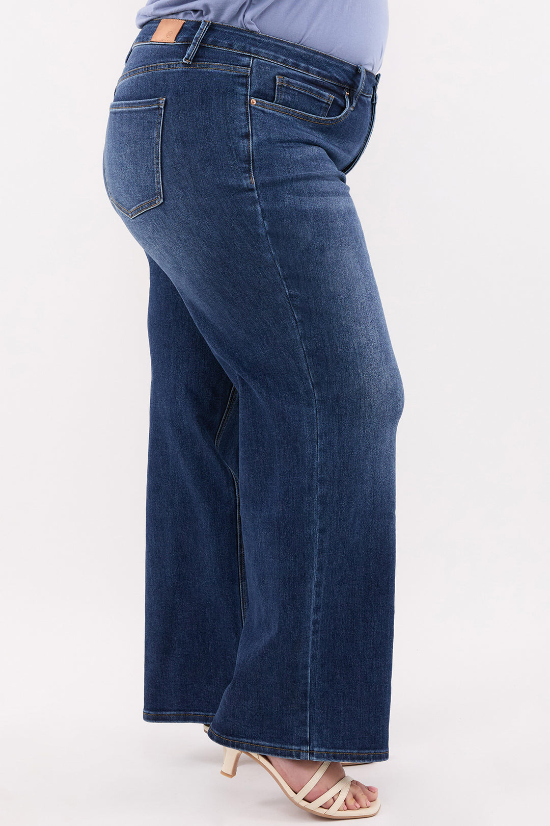 Plus Chloe High Rise Wide Leg Jeans-ZP199832