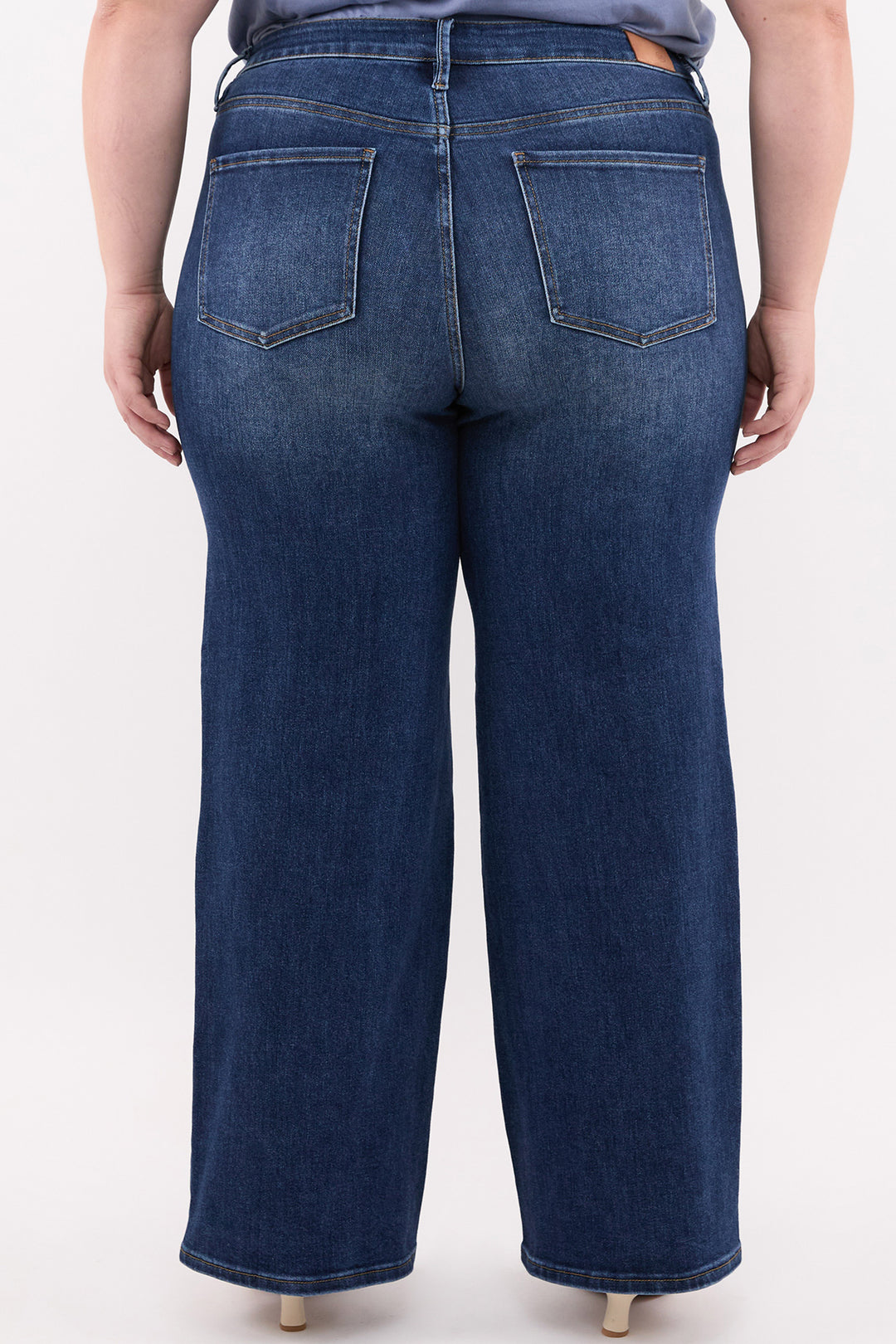 Plus Chloe High Rise Wide Leg Jeans-ZP199832
