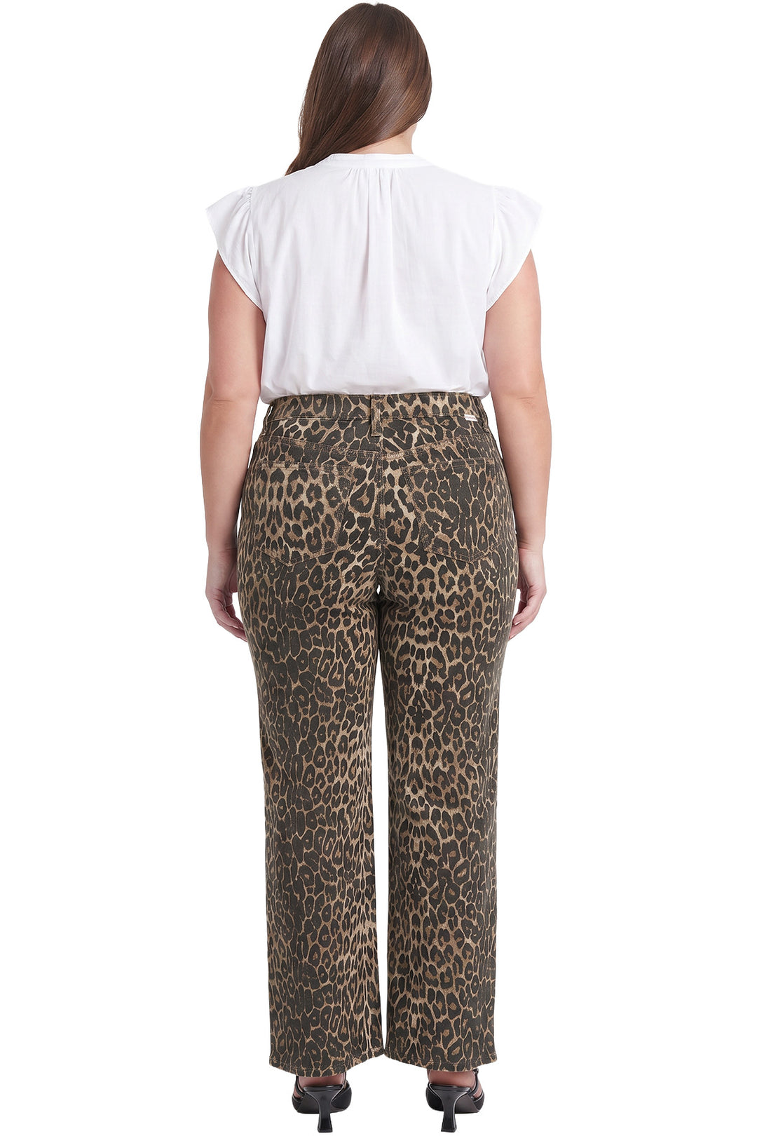 Plus Chloe High Rise Printed Wide Leg Jeans