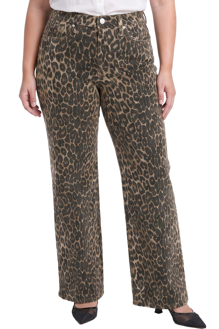 Plus Chloe High Rise Printed Wide Leg Jeans
