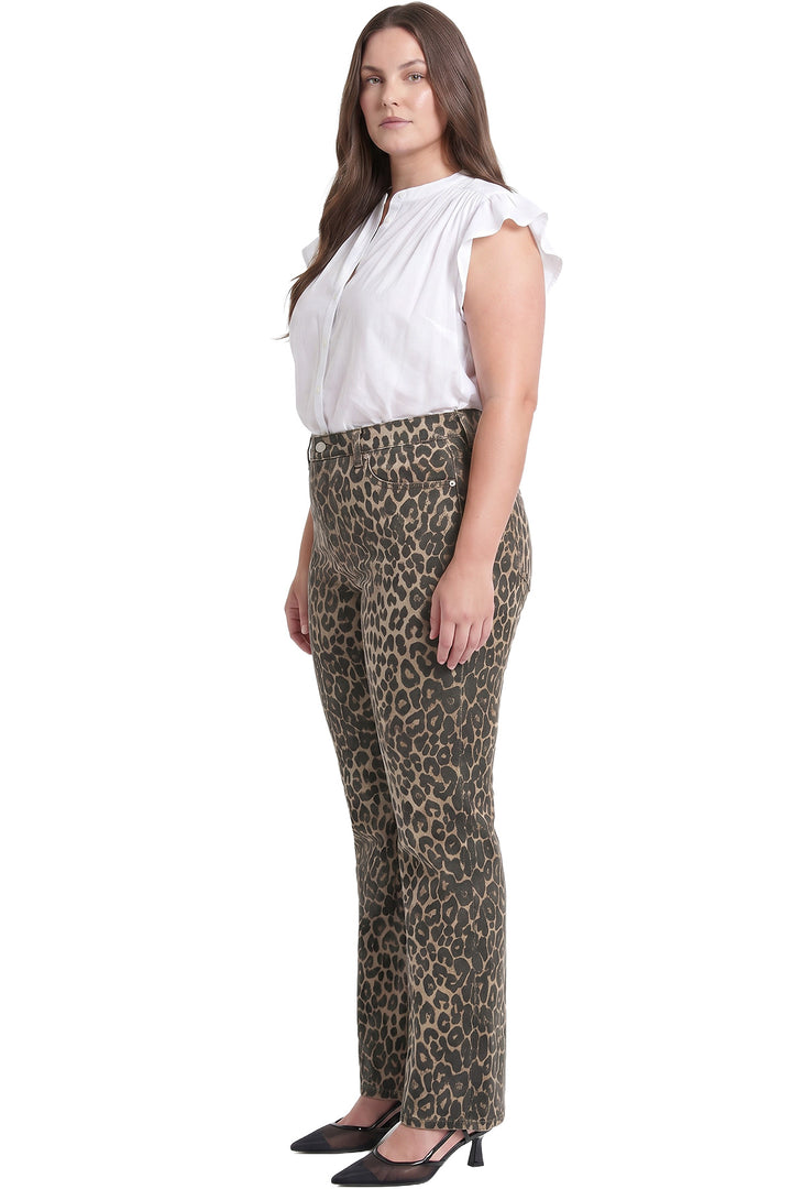 Plus Chloe High Rise Printed Wide Leg Jeans