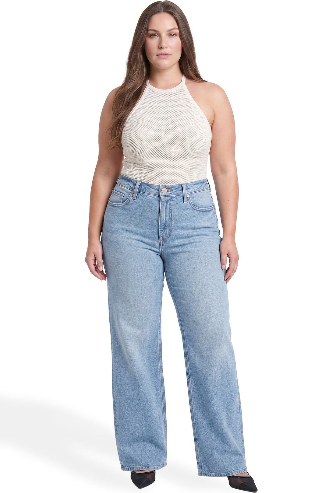 Plus Chloe High Rise Wide Leg Jeans