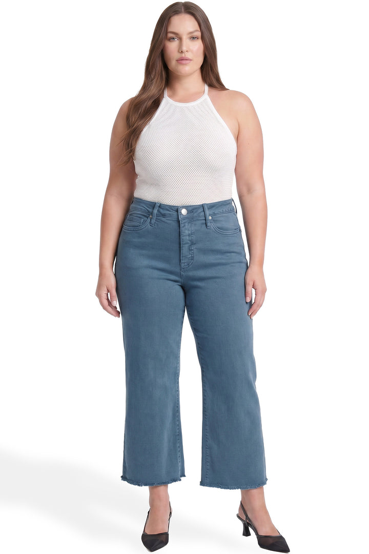 Plus Chloe High Rise Cropped Wide Leg Jeans