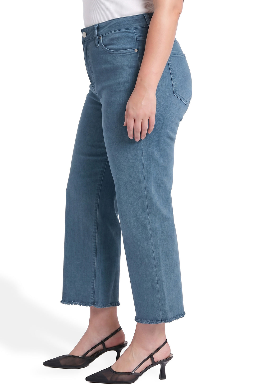 Plus Chloe High Rise Cropped Wide Leg Jeans