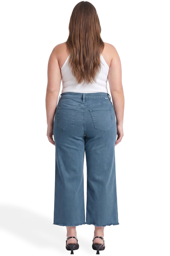 Plus Chloe High Rise Cropped Wide Leg Jeans