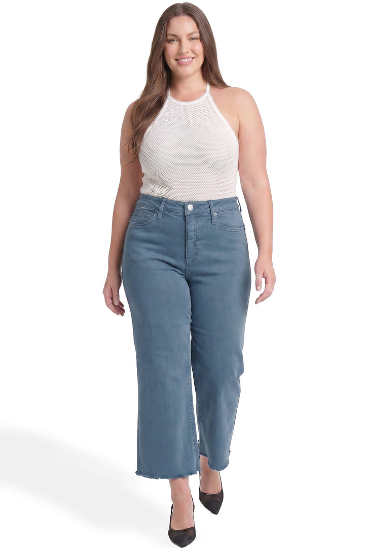 Plus Chloe High Rise Cropped Wide Leg Jeans