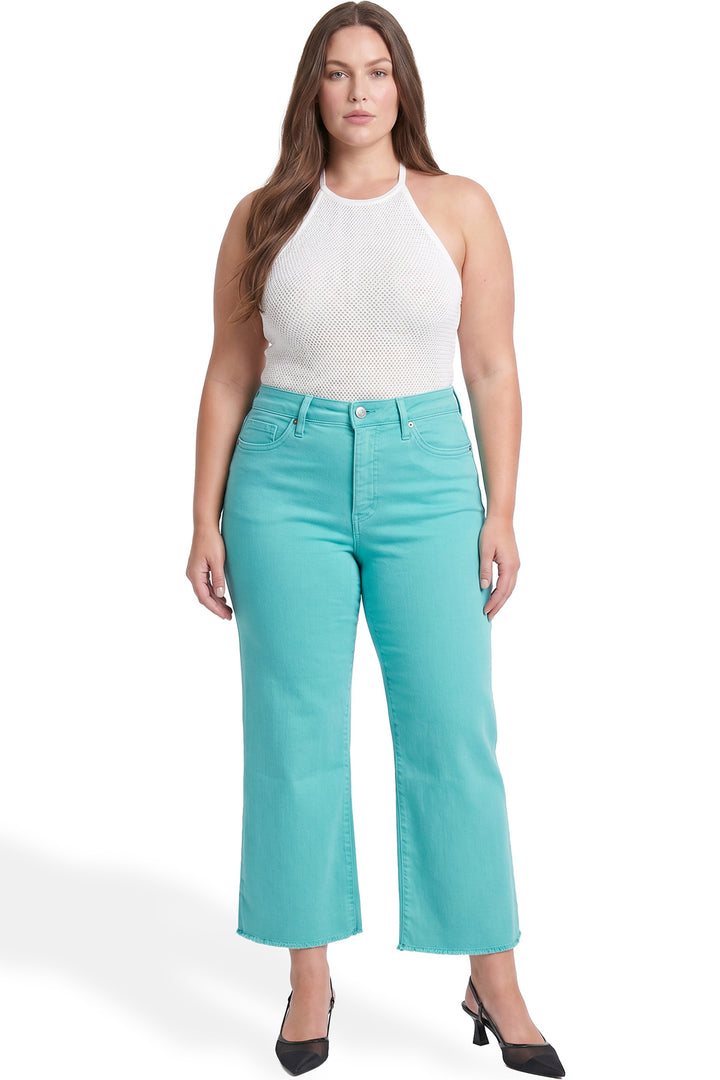 Plus Chloe High Rise Cropped Wide Leg Jeans