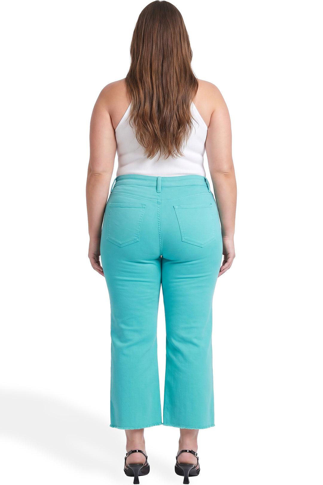 Plus Chloe High Rise Cropped Wide Leg Jeans