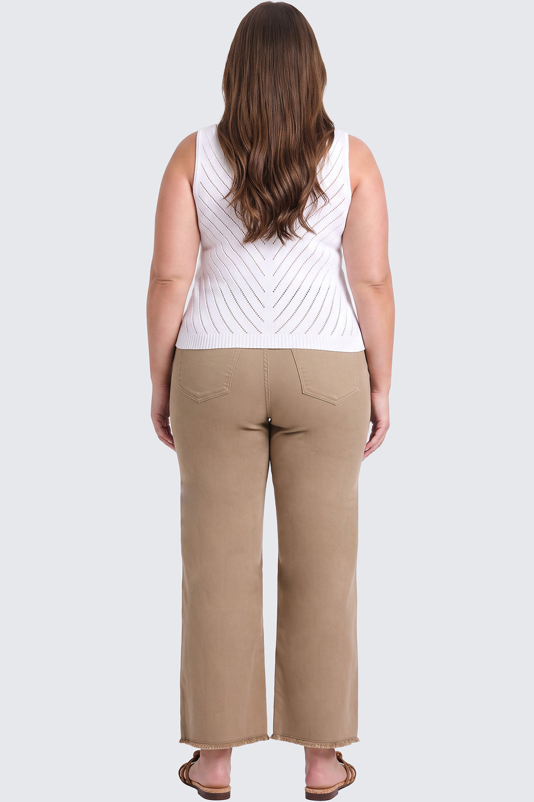 Plus Chloe High Rise Cropped Wide Leg Jeans