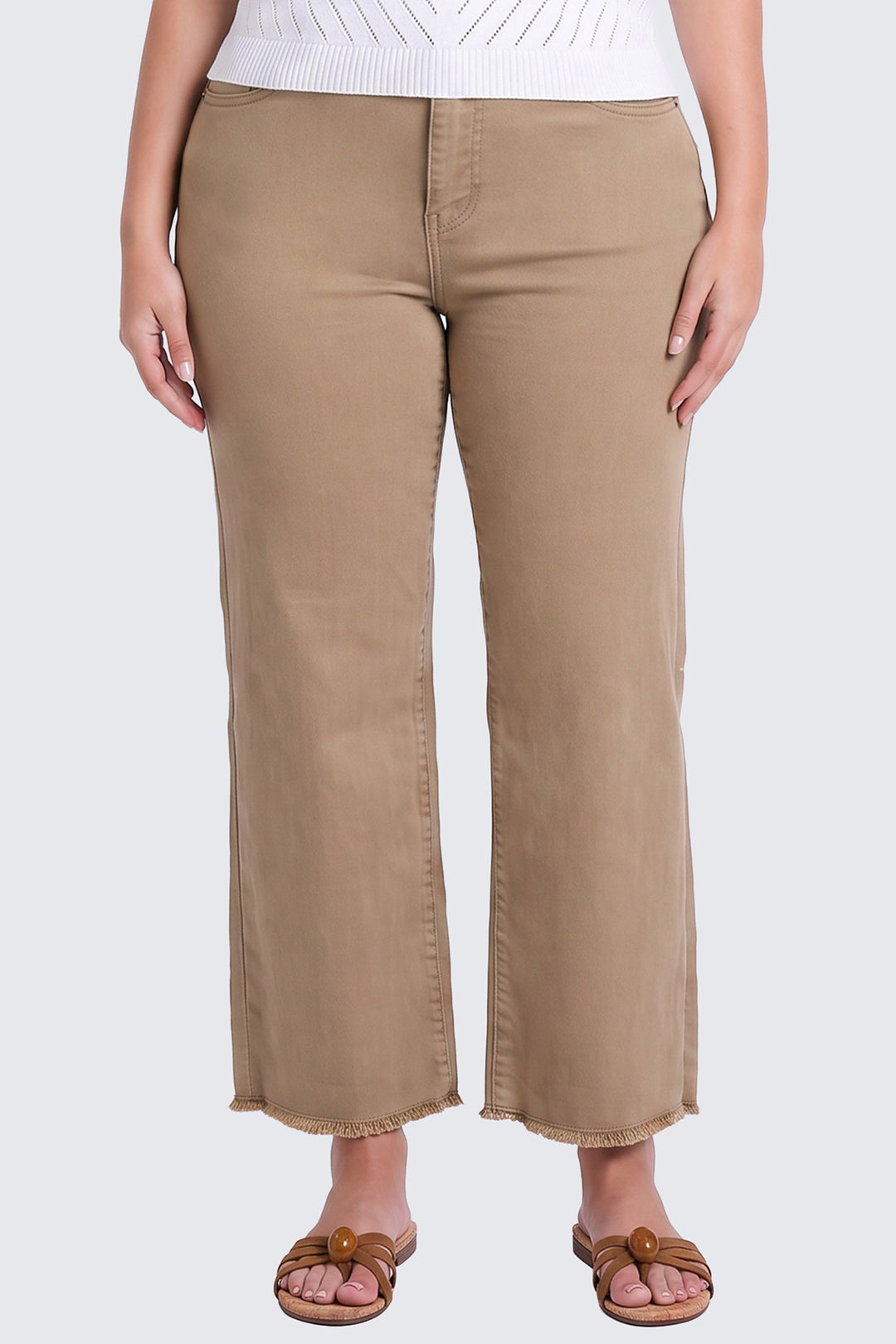 Plus Chloe High Rise Cropped Wide Leg Jeans