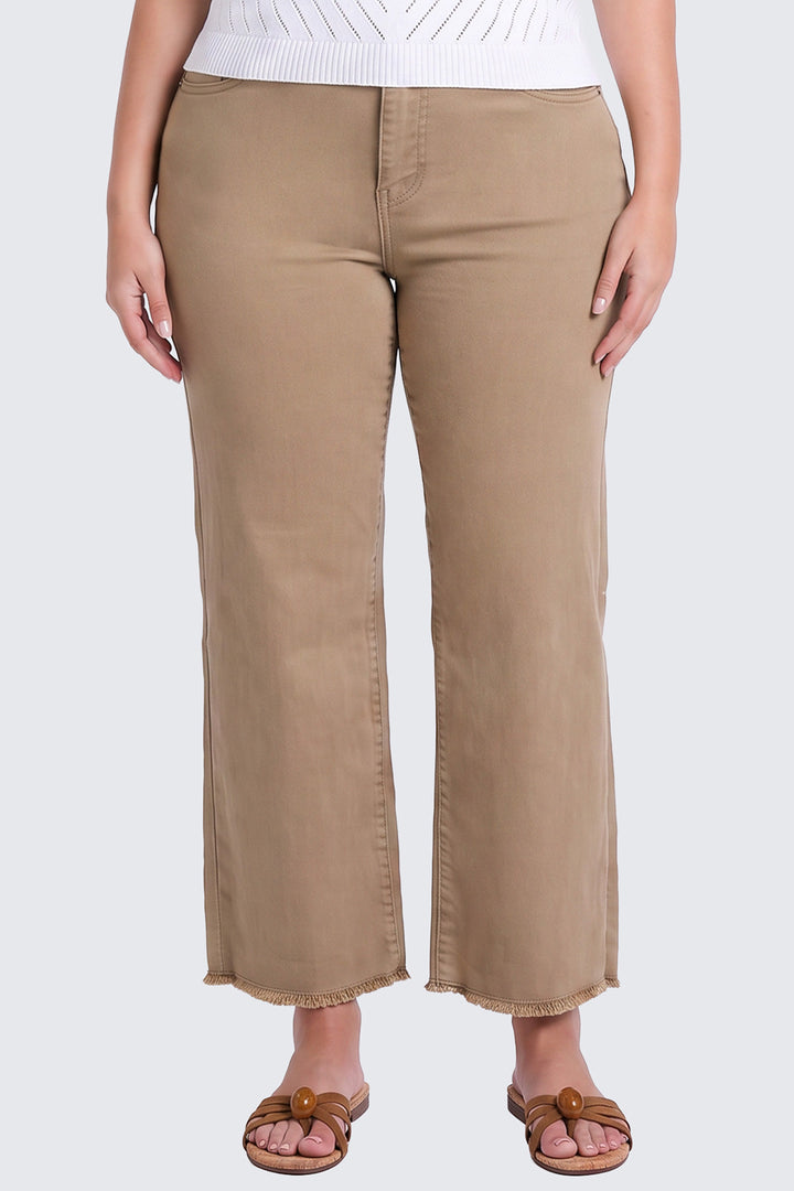 Plus Chloe High Rise Cropped Wide Leg Jeans