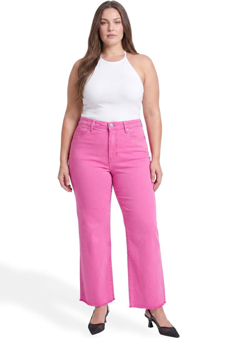 Plus Chloe High Rise Cropped Wide Leg Jeans