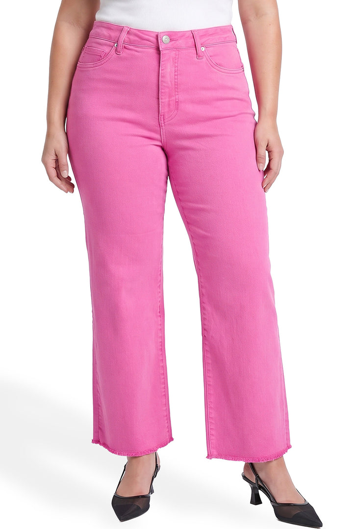 Plus Chloe High Rise Cropped Wide Leg Jeans