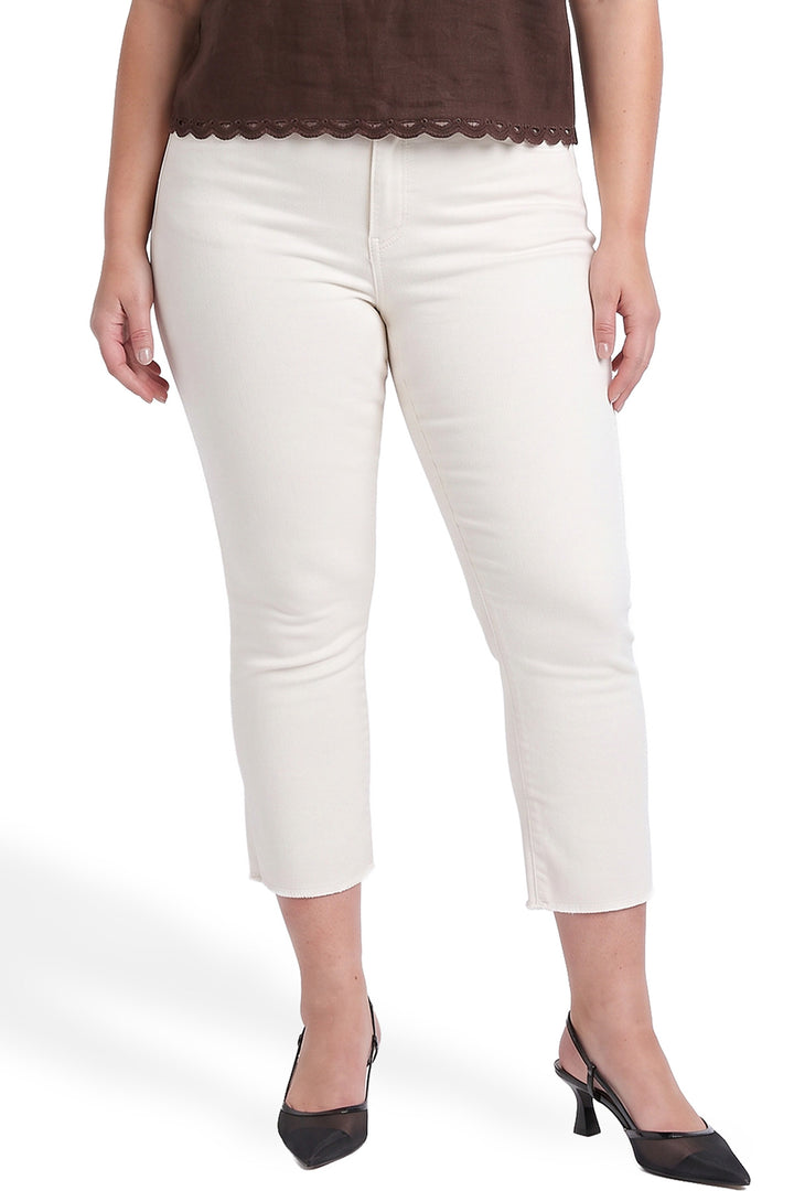 Plus Mia High Rise Bootcut Cropped Frayed Jeans