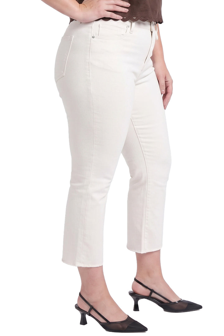 Plus Mia High Rise Bootcut Cropped Frayed Jeans