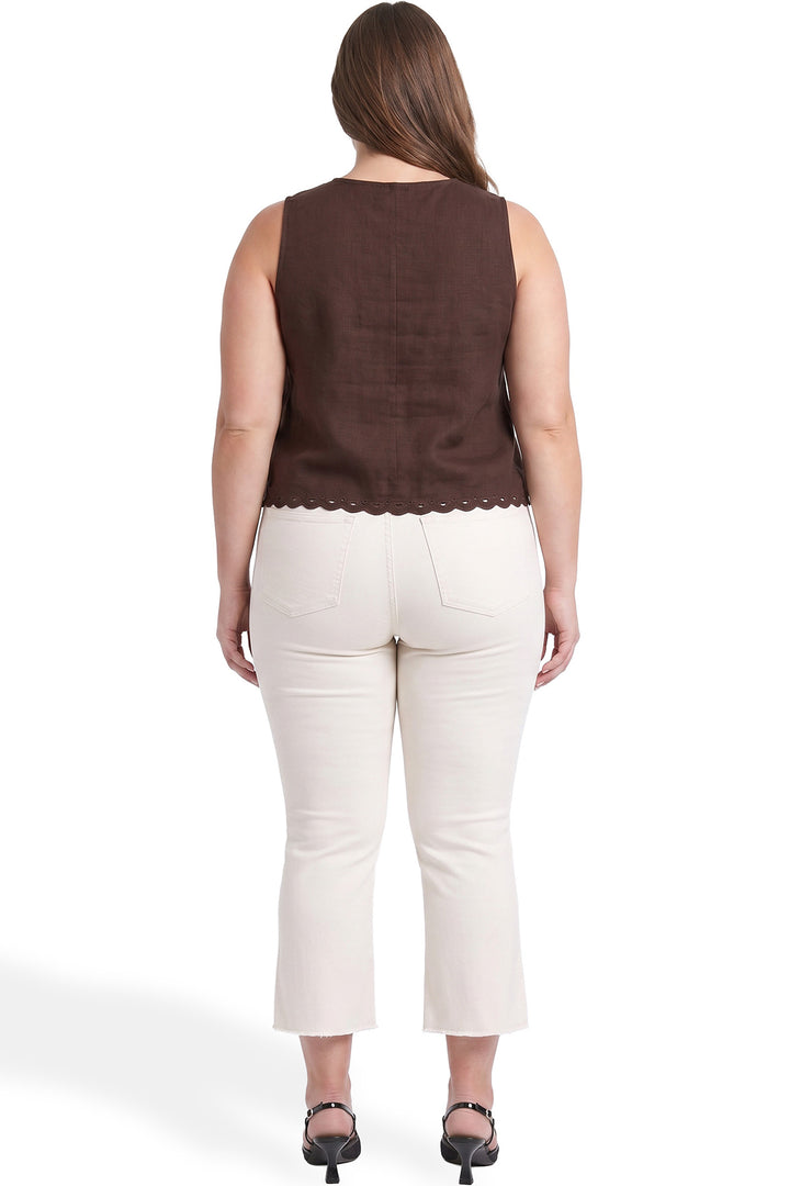 Plus Mia High Rise Bootcut Cropped Frayed Jeans