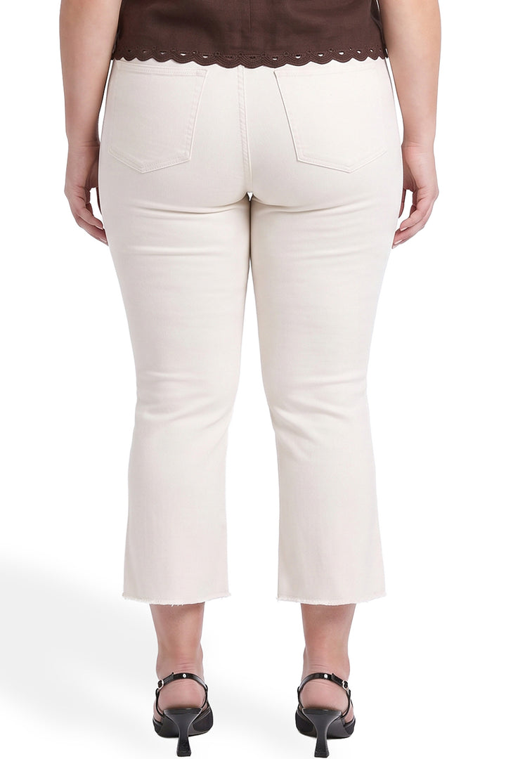Plus Mia High Rise Bootcut Cropped Frayed Jeans