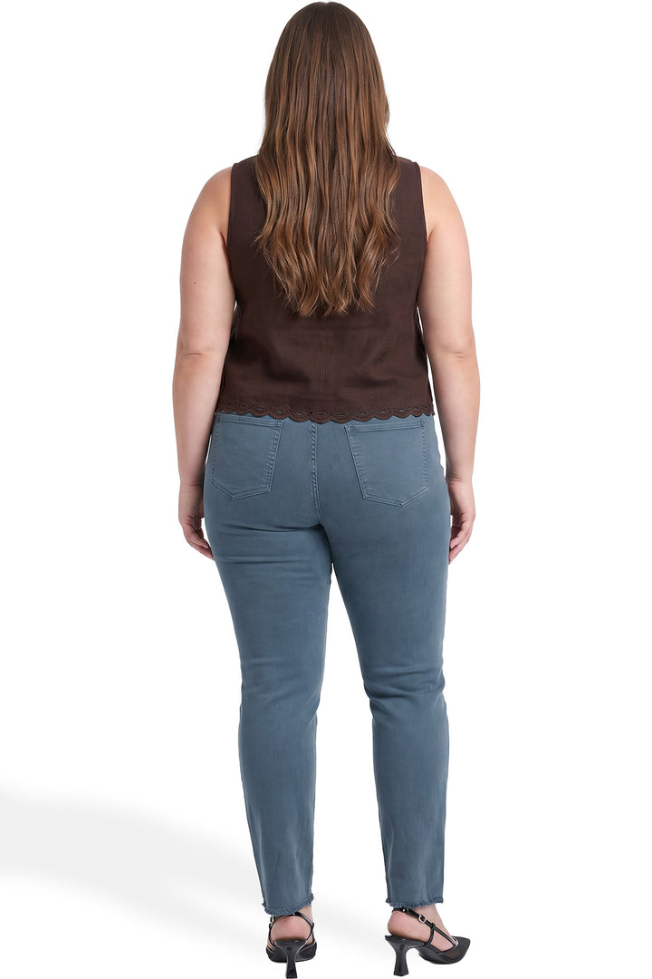 Plus Chloe High Rise Frayed Wide Leg Pants