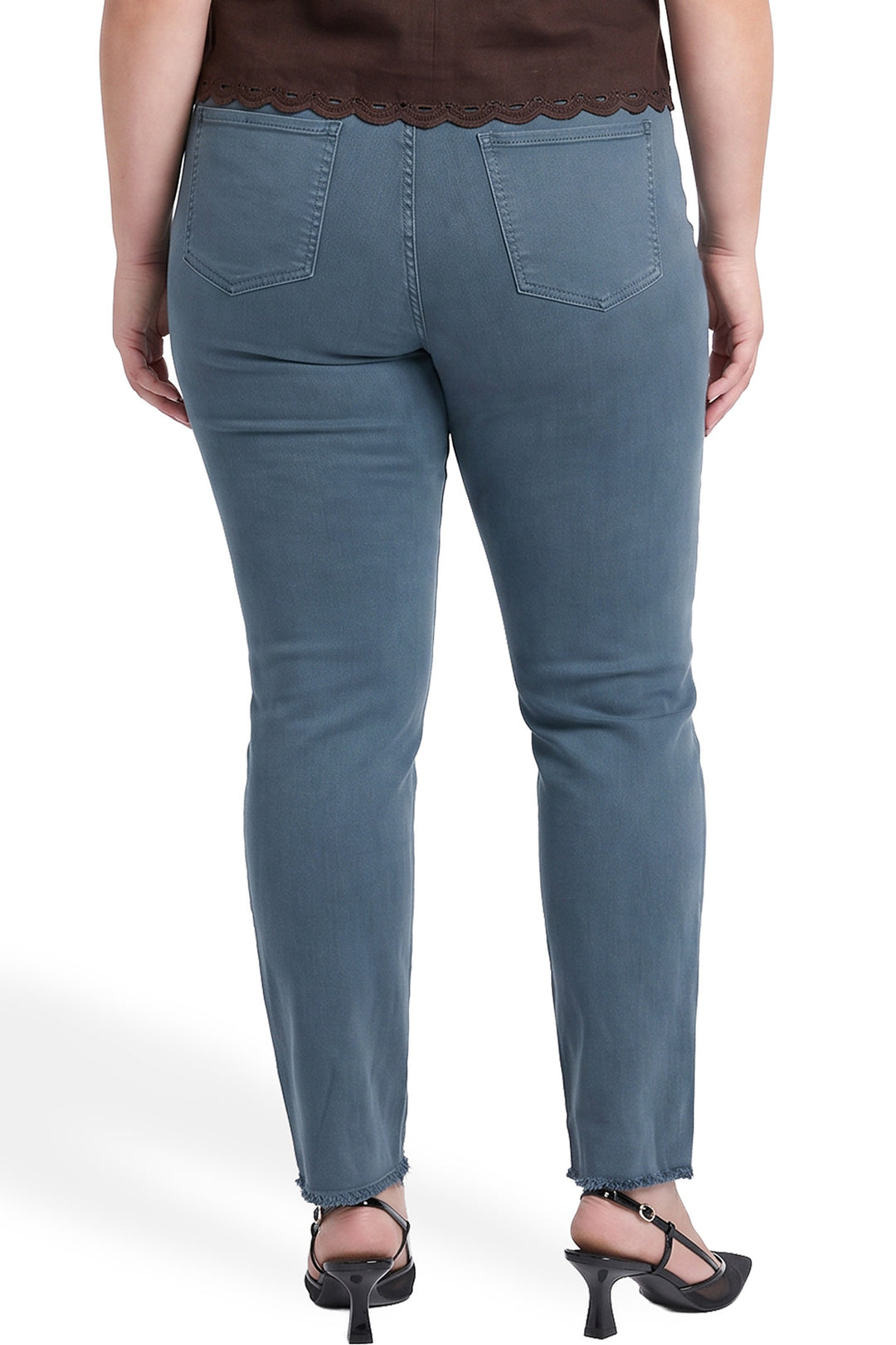Plus Chloe High Rise Frayed Wide Leg Pants