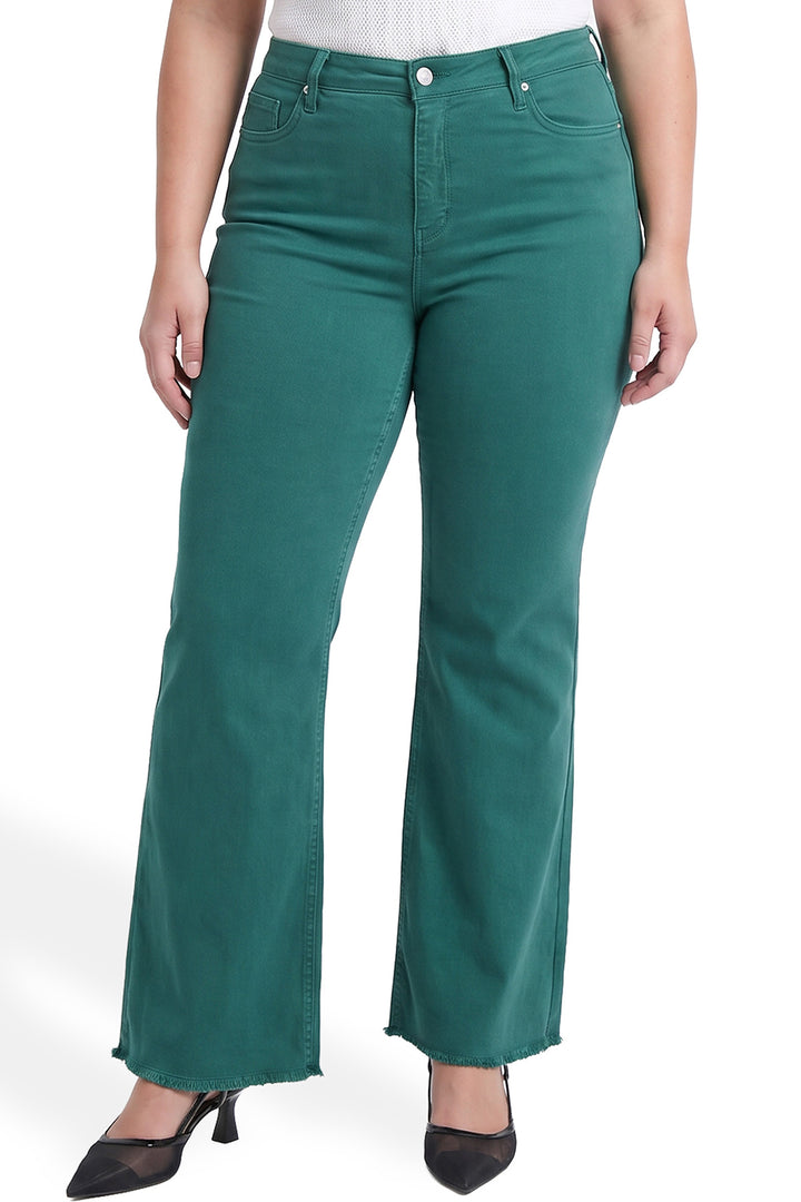 Plus Chloe High Rise Frayed Wide Leg Pants