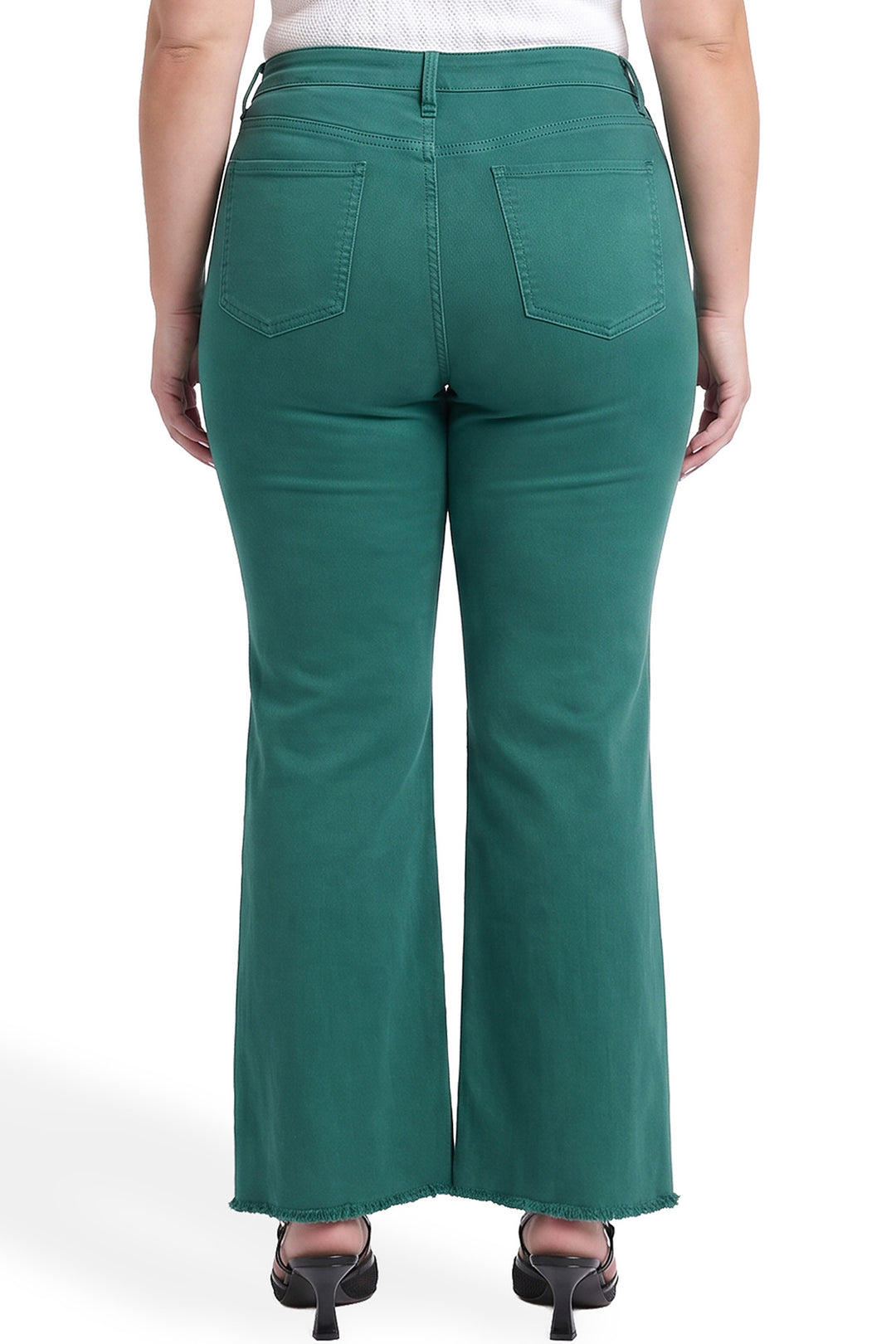 Plus Chloe High Rise Frayed Wide Leg Pants