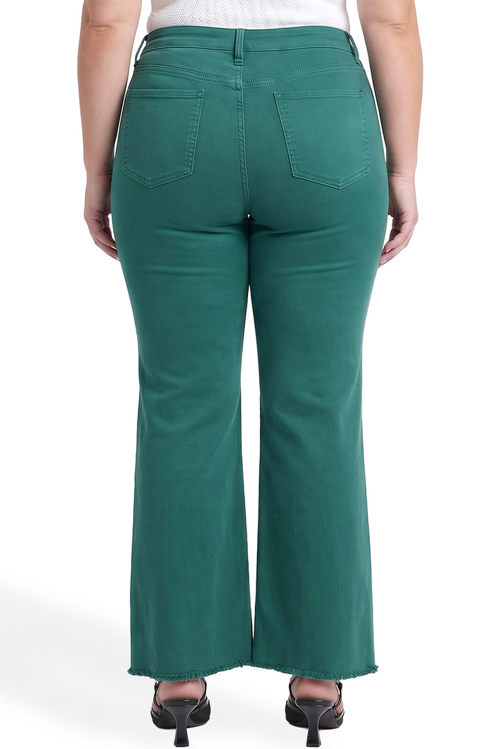 Plus Chloe High Rise Frayed Wide Leg Pants
