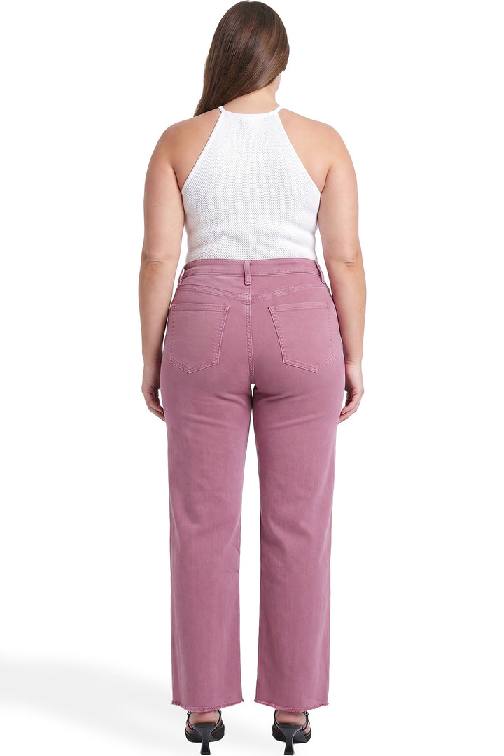 Plus Chloe High Rise Frayed Wide Leg Pants