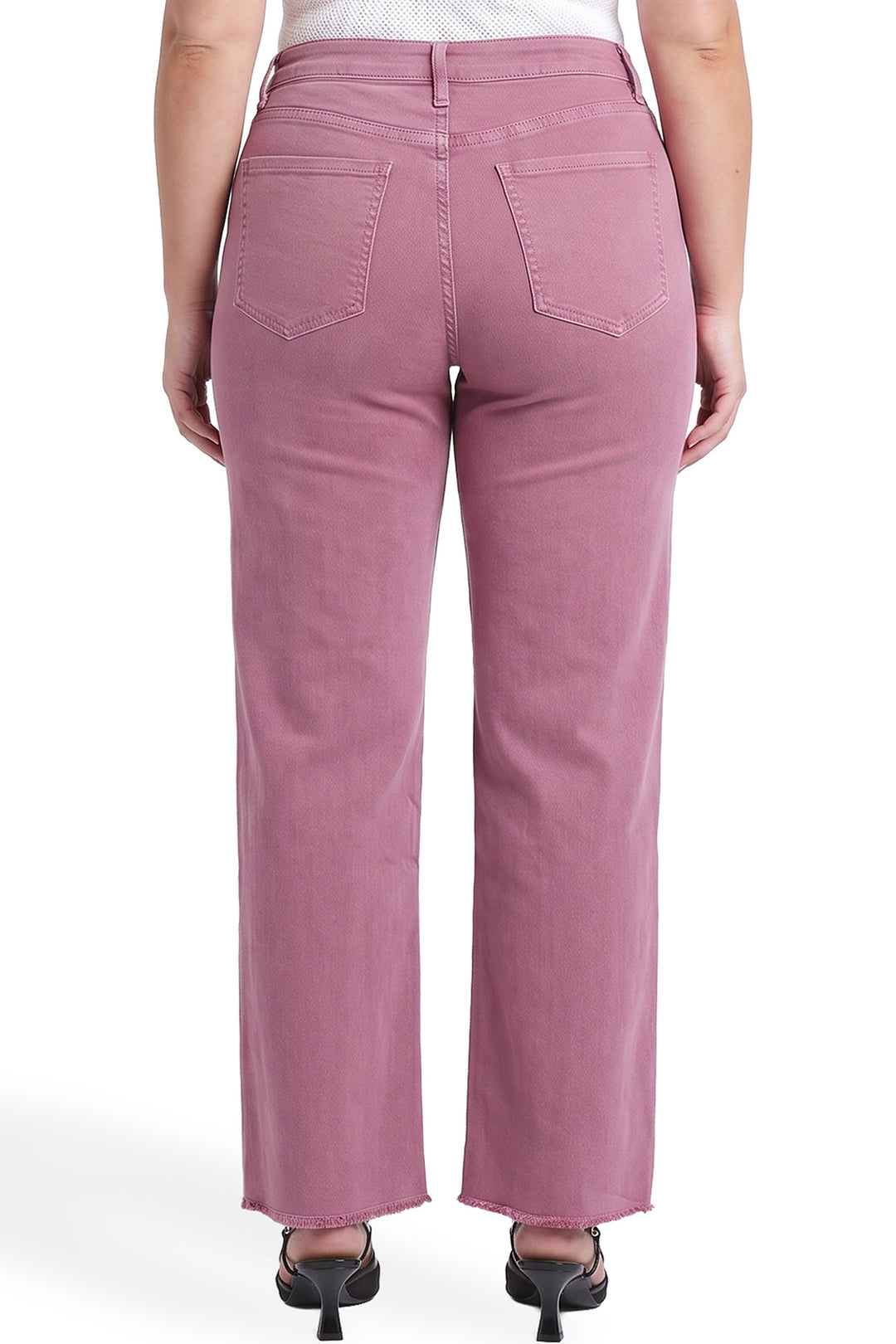 Plus Chloe High Rise Frayed Wide Leg Pants