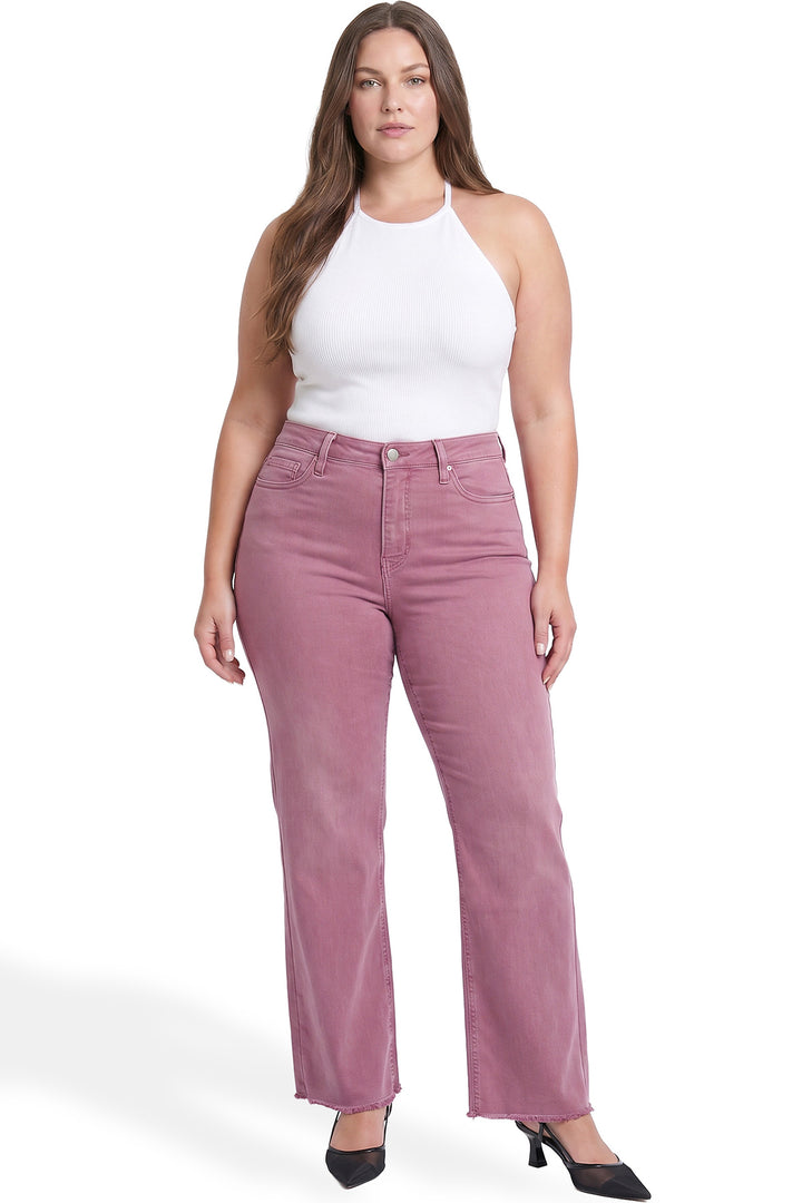 Plus Chloe High Rise Frayed Wide Leg Pants