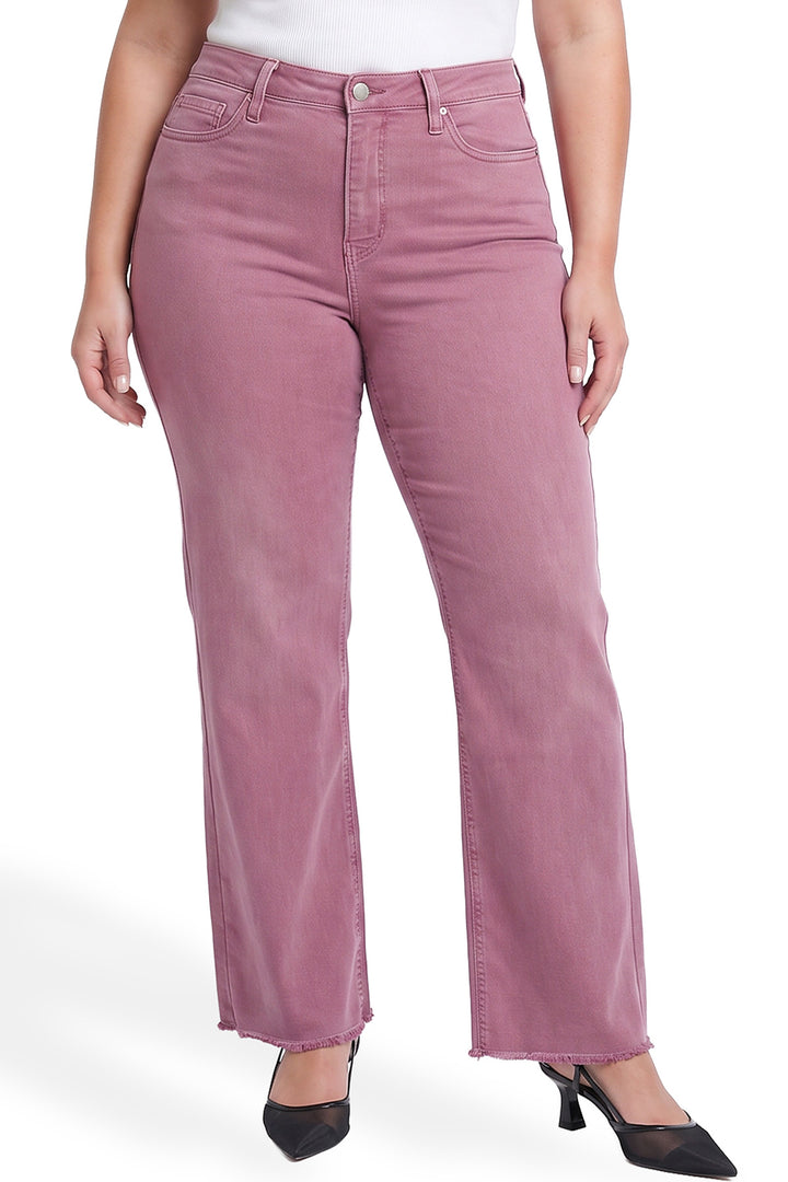 Plus Chloe High Rise Frayed Wide Leg Pants