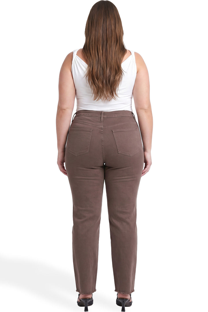 Plus Chloe High Rise  Frayed Wide Leg Pants
