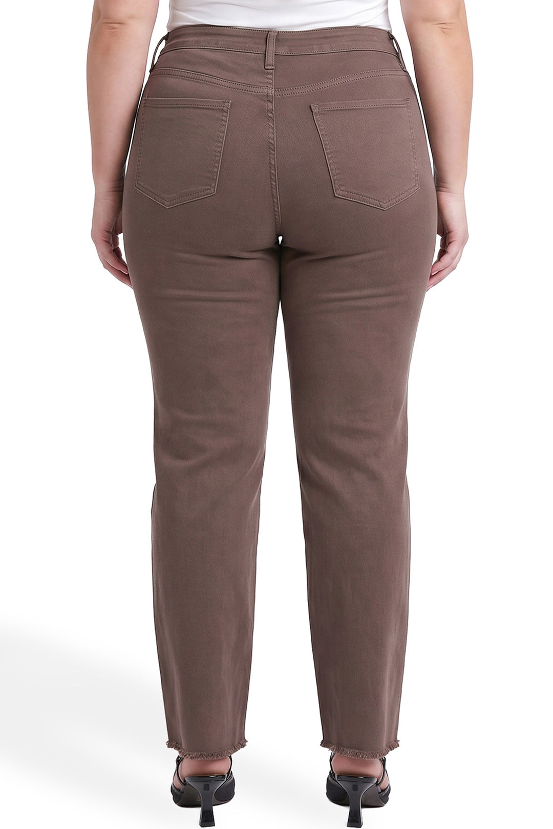 Plus Chloe High Rise  Frayed Wide Leg Pants
