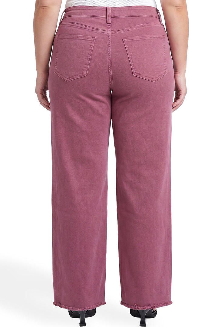 Plus Chloe High Rise Frayed Wide Leg Pants