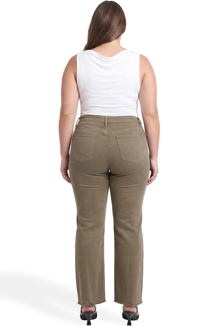 Plus Chloe High Rise Frayed Wide Leg Pants