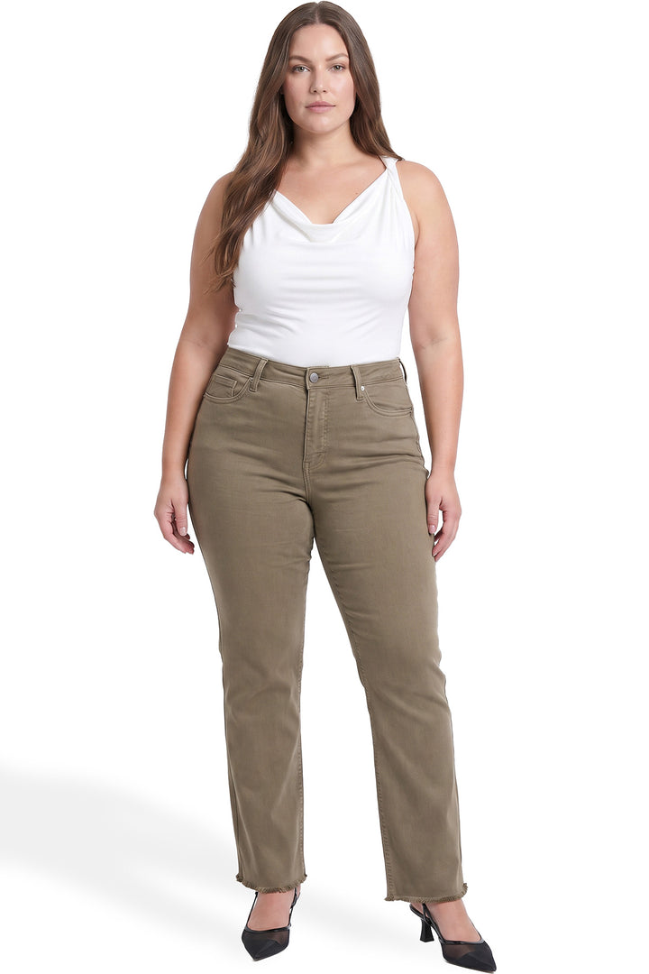 Plus Chloe High Rise Frayed Wide Leg Pants